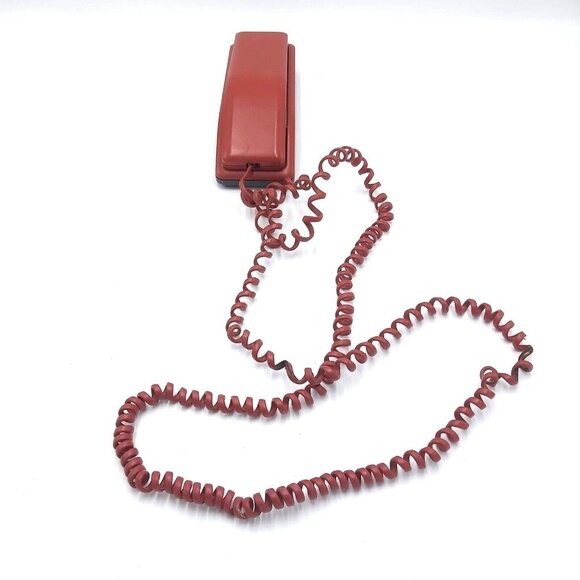 Solo Phone 1986 Red Northern Telecom  Extra Long Cord Touchtone Read Description - Picture 13 of 13